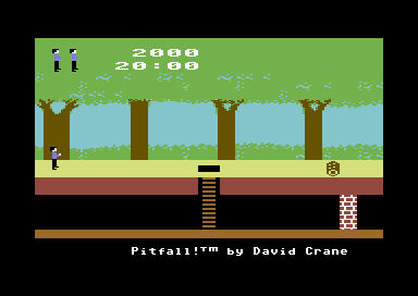 Pitfall title screen for Commodore 64
